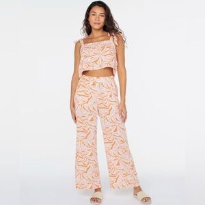 NWT Roxy Set Sunny Adelaide Crop Top and Midnight Avenue Wide Leg Pants Size S